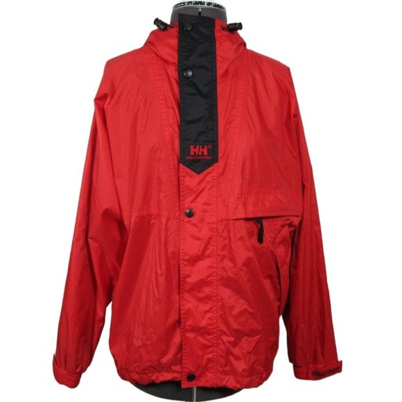 Helly Hansen red packable Helly Tech rain jacket windbreaker - Picture 1 of 10